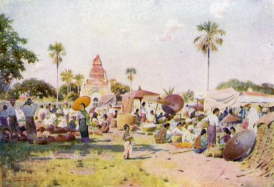 Plaza del mercado en Taungdwingyi de Robert George Talbot Kelly